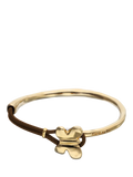 UNOde50 Leather Butterfly Bracelet, Gold/Brown