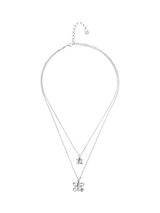 John Lewis UNOde50 Double Butterfly Necklace Silver 47cm- Buy online at McGrocer