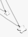 UNOde50 double butterfly necklace silver plated, imported from the UK