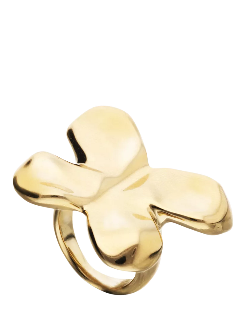UNOde50 Butterfly Ring Gold Gold-Plated Cocktail Ring
