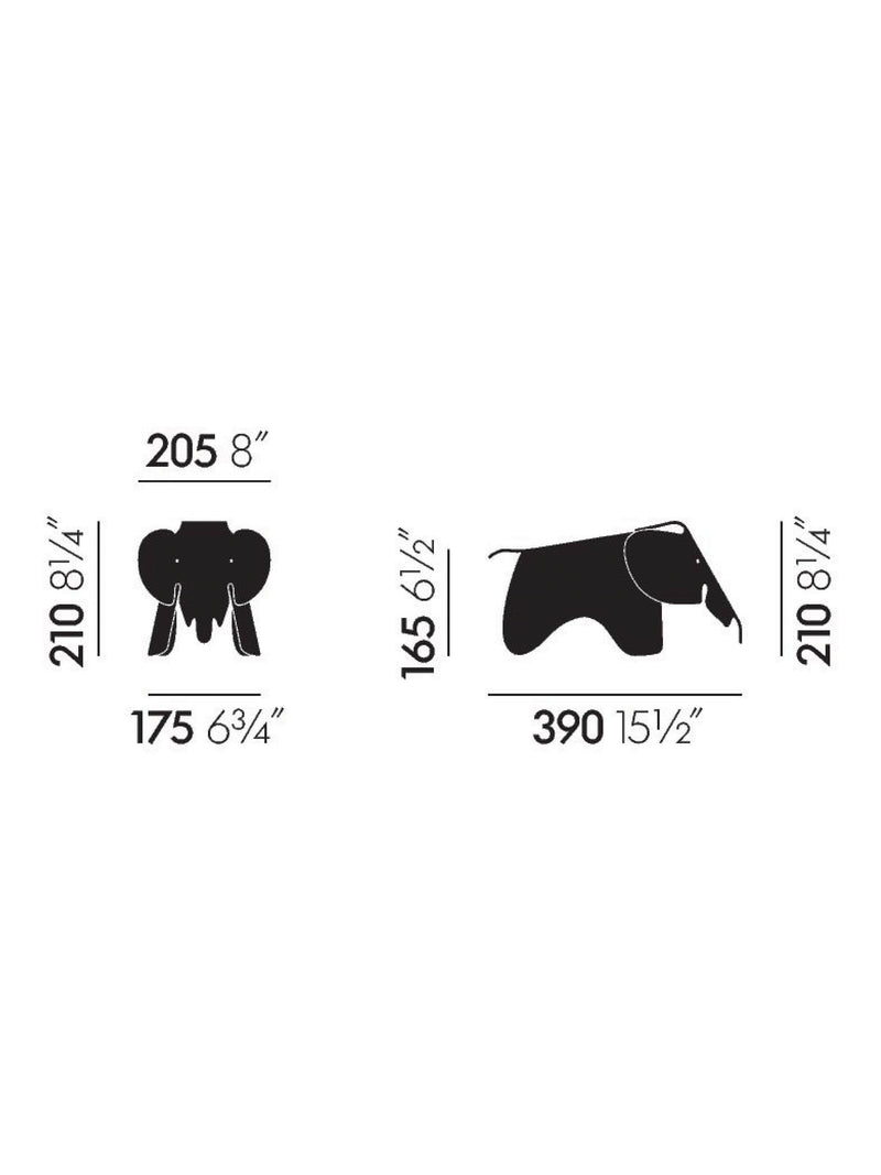 Vitra Eames Wood Elephant Ornament chestnut (British brand)
