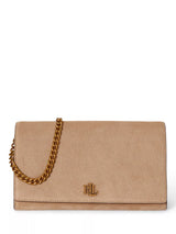 John Lewis Lauren Ralph Lauren Adair II Medium Suede Clutch Bag, Light Beige- Buy online at McGrocer