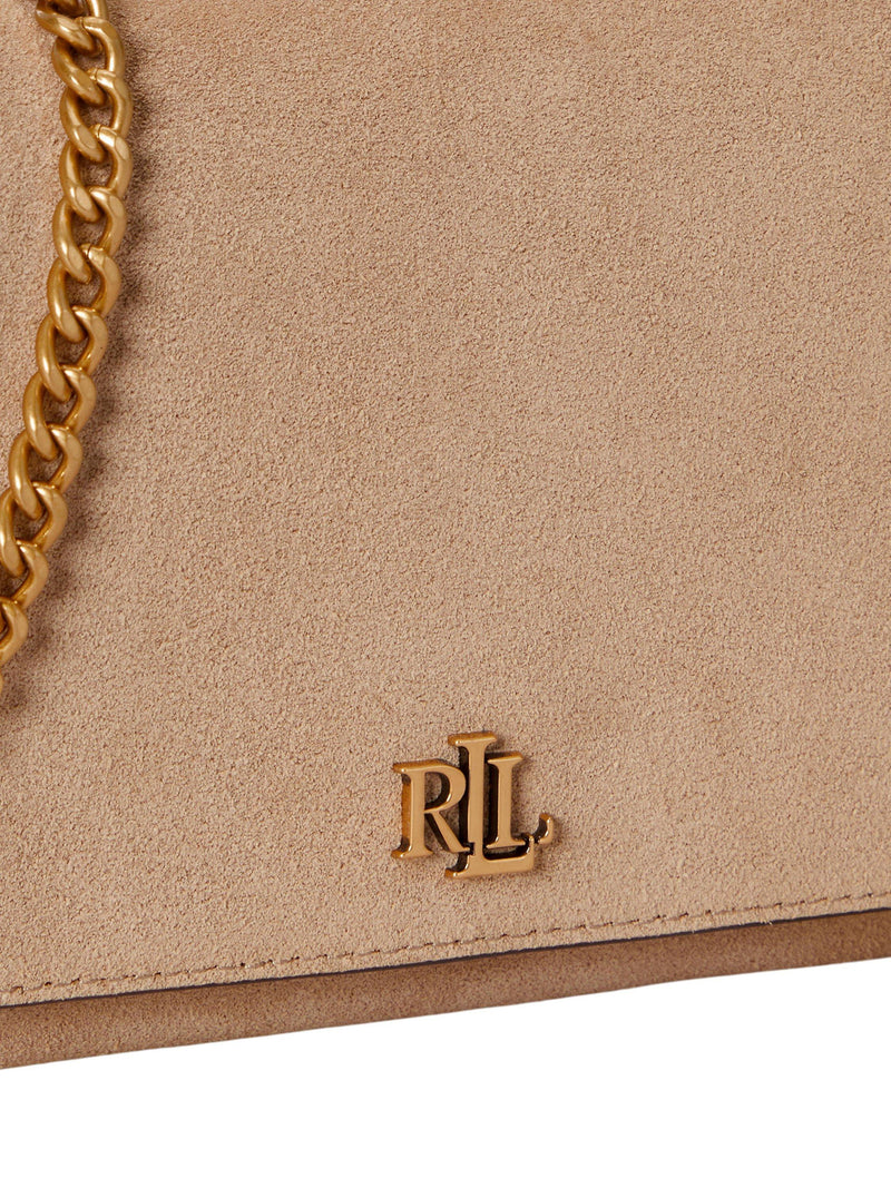 Ralph Lauren Adair II suede clutch bag light beige, UK version
