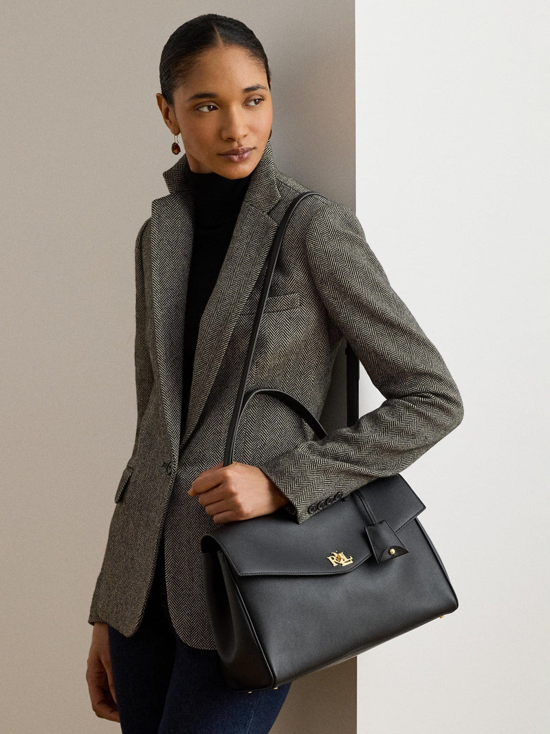 Ralph Lauren Farrah leather satchel handbag, imported from the UK