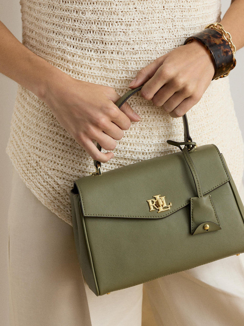 Lauren Ralph Lauren Farrah nappa leather satchel, imported from the UK
