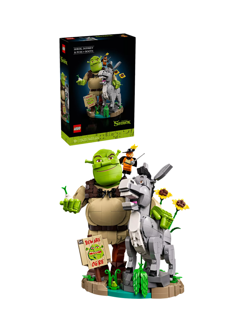 LEGO Shrek Donkey and Puss in Boots construction set - British product