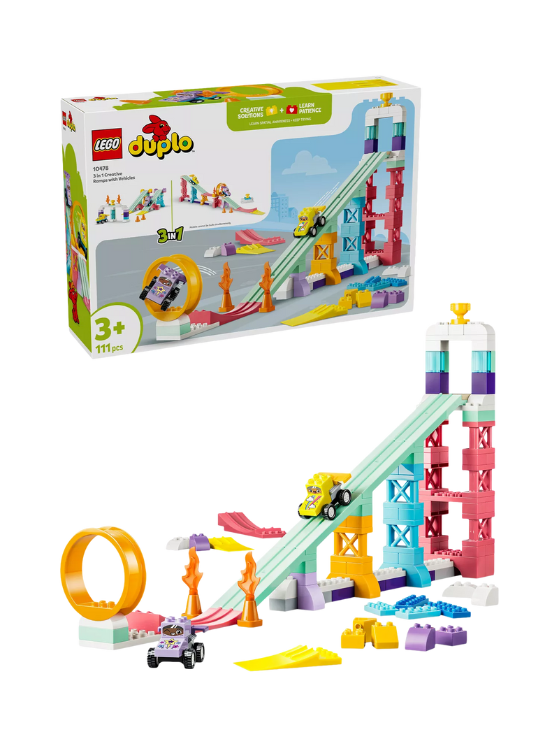 LEGO DUPLO 3-in-1 Creative Ramps building toy 111 pieces, UK version