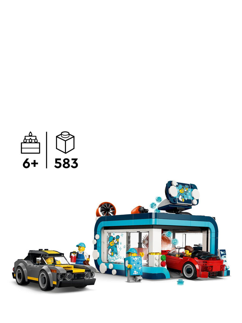 LEGO City Drive-Through Car Wash building kit 583 pieces (British brand)