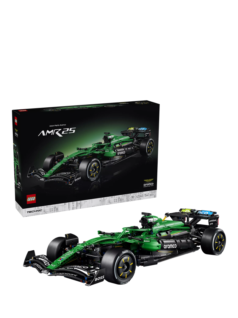 LEGO Technic Aston Martin AMR25 F1 car building set 1547 pieces (British brand)