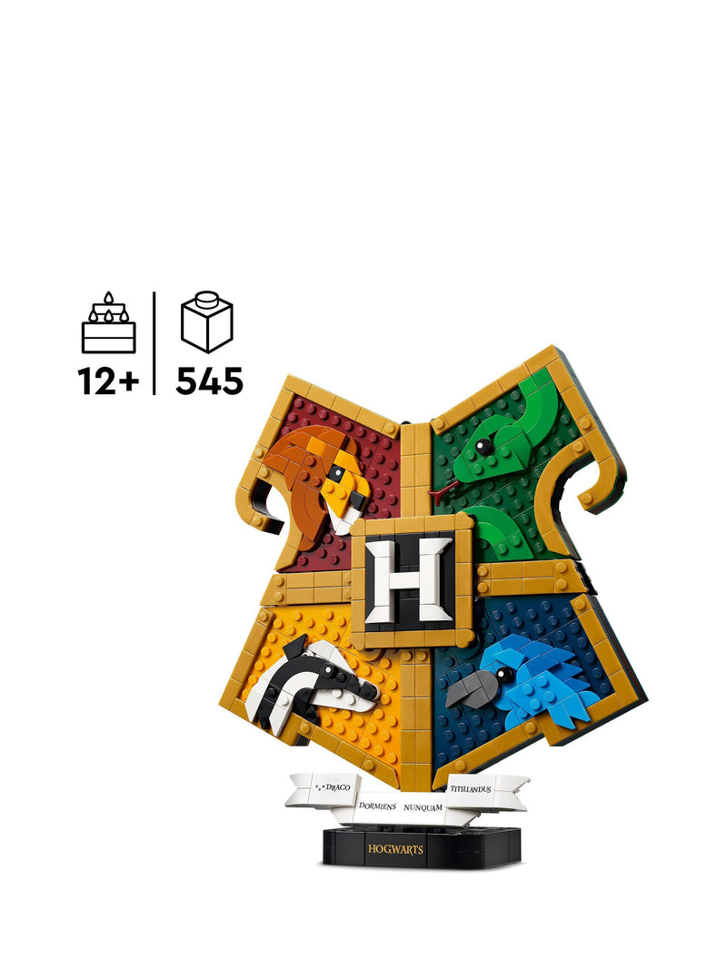 LEGO Hogwarts House Crest building set 545 pieces, imported from the UK