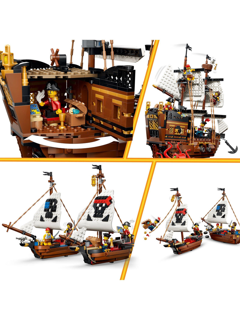 LEGO Creator 3-in-1 Pirate Ship building toy, imported from the UK