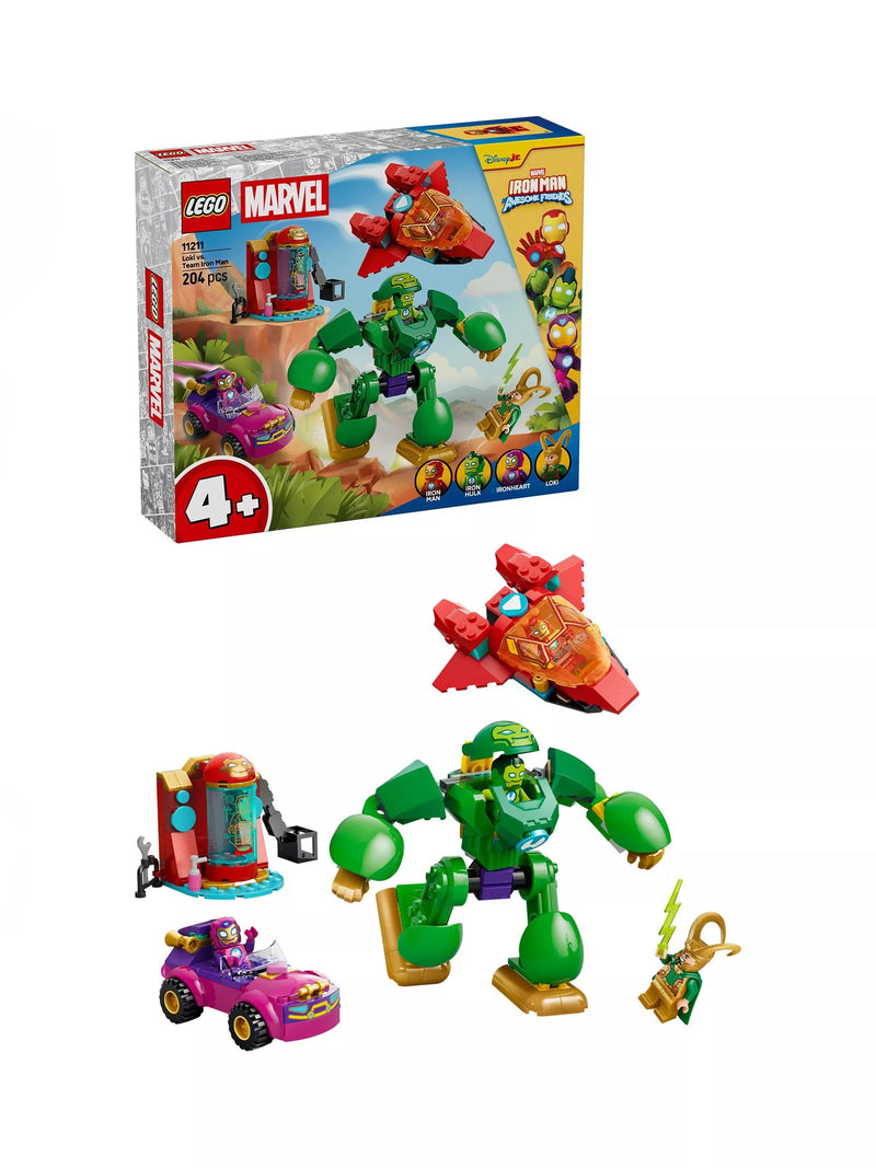 LEGO Marvel Loki vs Team Iron Man building set 204 pieces - British product