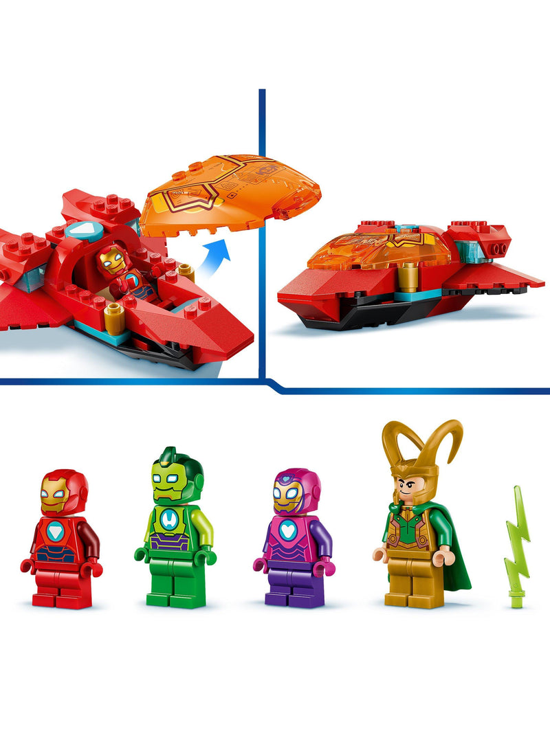 LEGO Marvel Loki vs Team Iron Man building set 204 pieces - British product