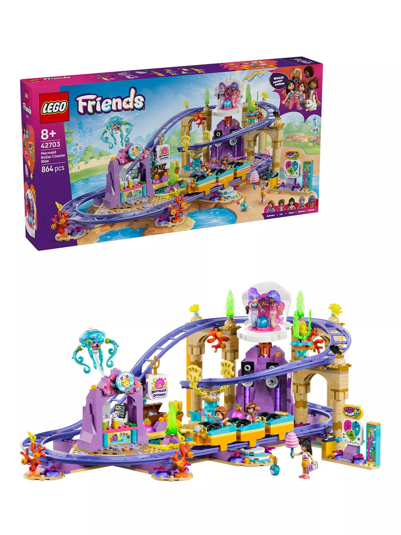 LEGO Friends Mermaid Roller Coaster building set 864 pieces, UK version