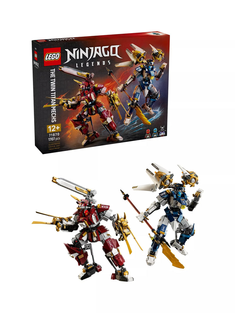 LEGO Ninjago Twin Titan Mechs building set 1707 pieces, UK version
