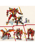 LEGO Ninjago Wyldfyre's Transforming Dragon Mech building toy, UK version