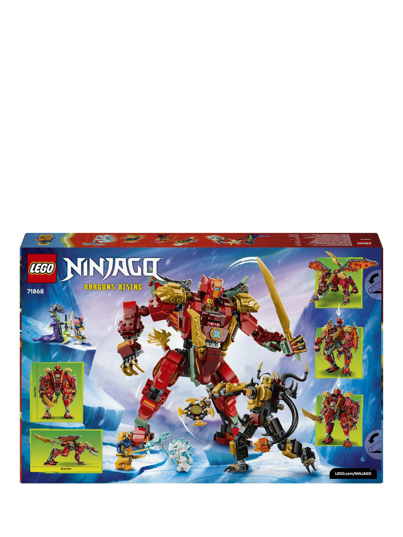 LEGO Ninjago Wyldfyre's Transforming Dragon Mech building toy, UK version