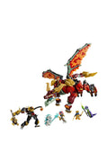 LEGO Ninjago Wyldfyre's Transforming Dragon Mech building toy, UK version