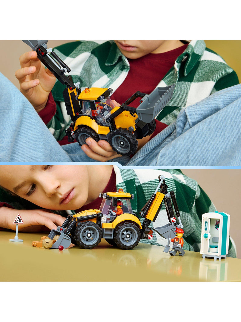 LEGO City Yellow Backhoe Loader building set, UK version