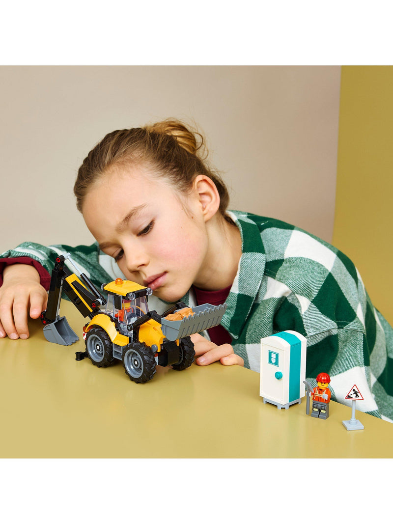 LEGO City Yellow Backhoe Loader building set, UK version