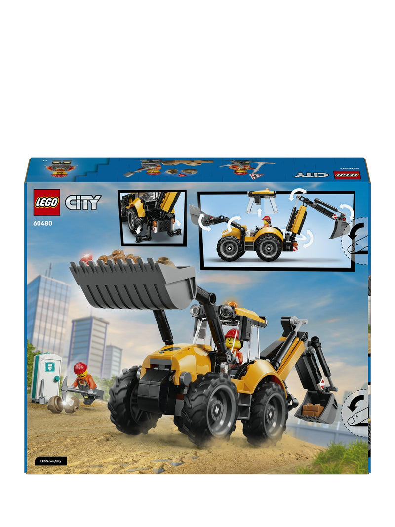 LEGO City Yellow Backhoe Loader building set, UK version