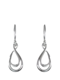 Nina B sterling silver double loop drop earrings (British brand)