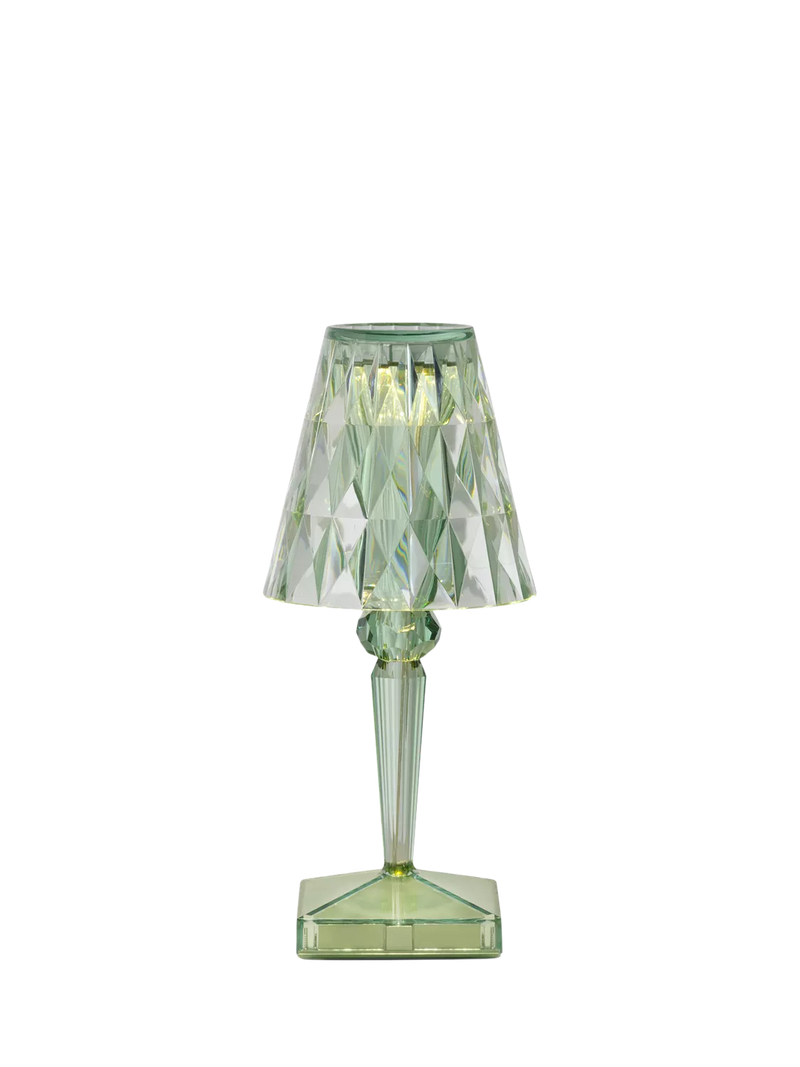 Kartell rechargeable table lamp mint green portable design, UK version