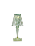 Kartell rechargeable table lamp mint green portable design, UK version