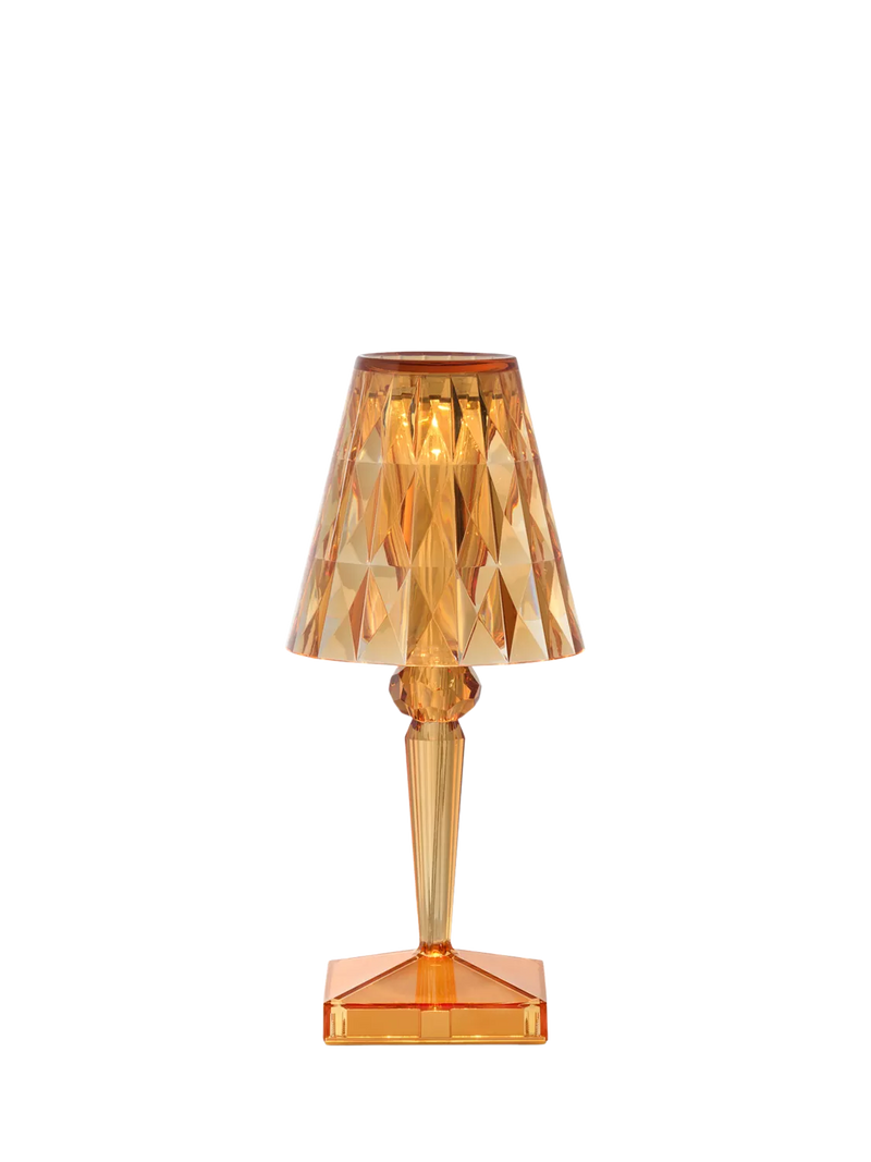 Kartell Battery table lamp pastel orange 26cm - British product