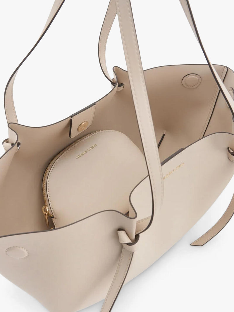 CHARLES & KEITH Calla faux leather tote bag, imported from the UK