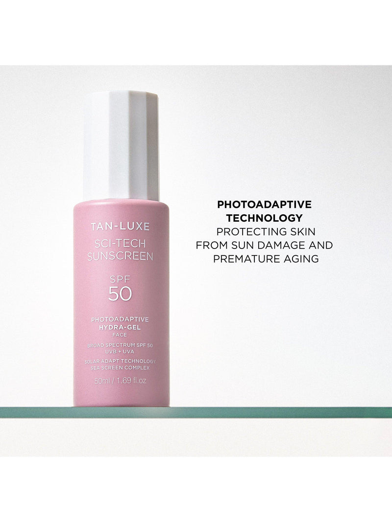 Tan-Luxe photoadaptive hydra-gel face sunscreen 50ml (British brand)