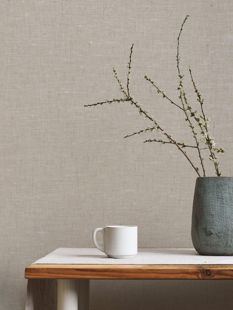 John Lewis Loom Wallpaper in Linen, imported from the UK