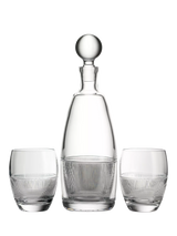 John Lewis Wedgwood Helia Cut Crystal Glass Decanter and 2 Tumblers Set, Clear- Buy online at McGrocer