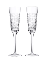 John Lewis Waterford Opulence Crystal Cut Glass Champagne Flute, Set of 2, 190ml- Buy online at McGrocer