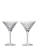 John Lewis Waterford Opulence Crystal Cut Martini Cocktail Glasses, Set of 2, 250ml- Buy online at McGrocer
