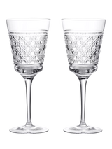 John Lewis Waterford Opulence Crystal Cut Clear White Wine Glasses, Set of 2, 320ml- Buy online at McGrocer