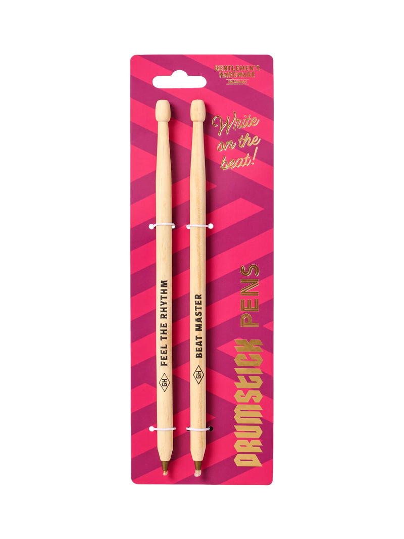 Gentlemen's Hardware drumstick ballpoint pen set of 2 natural - British product