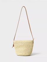 John Lewis Crew Clothing Decorative Raffia Cross Body Bag, Natural- Buy online at McGrocer