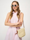Crew Clothing natural raffia cross body bag 20x25x10cm - British product