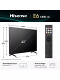 Hisense 43 inch 4K Smart TV, UK version