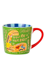 John Lewis Eleanor Bowmer Strong Grandad New Bone China Mug, 300ml, Green/Multi- Buy online at McGrocer