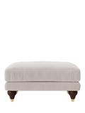 Swoon Willows crushed velvet ecru ottoman, imported from the UK