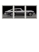 John Lewis Brookpace Lascelles Aston Martin DB5 Triptych Framed Photographic Print Set, 65 x 175cm- Buy online at McGrocer
