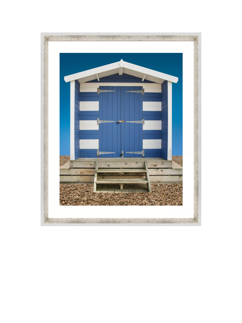 Brookpace Lascelles Beach Hut framed print 66x56cm - British product