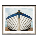 John Lewis Brookpace Lascelles 'Fishing Boat' Framed Print, 76 x 66cm, White- Buy online at McGrocer