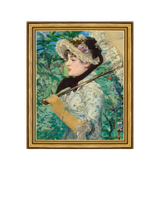John Lewis Brookpace Lascelles Édouard Manet 'Jeanne (Spring)' Framed Canvas Print, 34 x 29cm, Green/Multi- Buy online at McGrocer