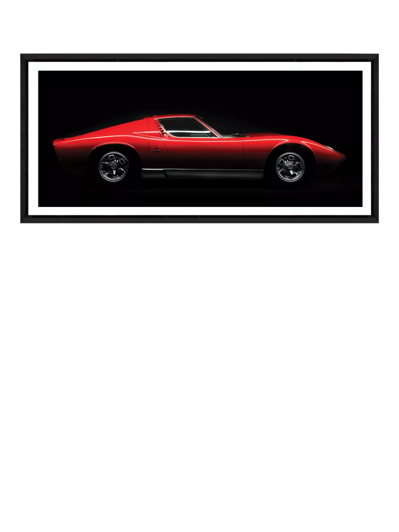 Brookpace Lascelles Lamborghini Miura framed print 51x101.5cm, imported from the UK