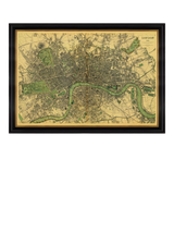 John Lewis Brookpace Lascelles London, England, 1843 Map Framed Print, 50 x 71cm- Buy online at McGrocer