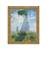 John Lewis Brookpace Lascelles Claude Monet 'Woman with a Parasol - Madame Monet & Her Son' Framed Canvas Print, 34 x 29cm, Blue/Green- Buy online at McGrocer