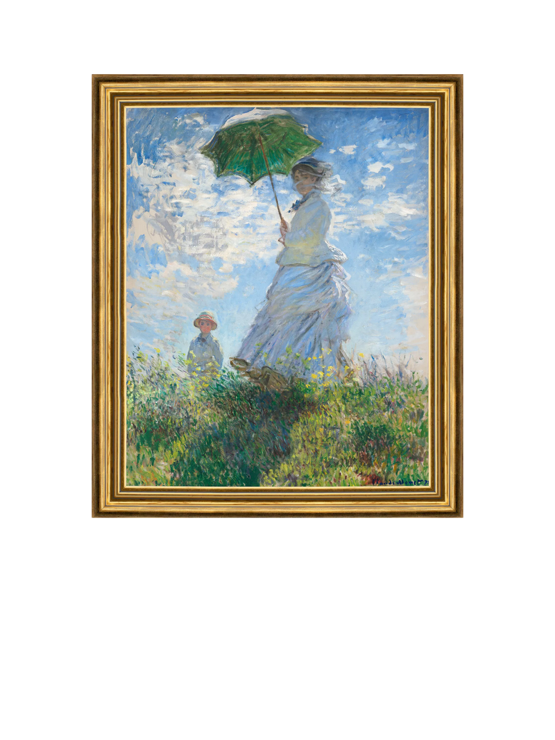 Brookpace Lascelles framed canvas print of Monet's Woman with a Parasol 34x29cm (British brand)